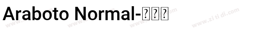 Araboto Normal字体转换